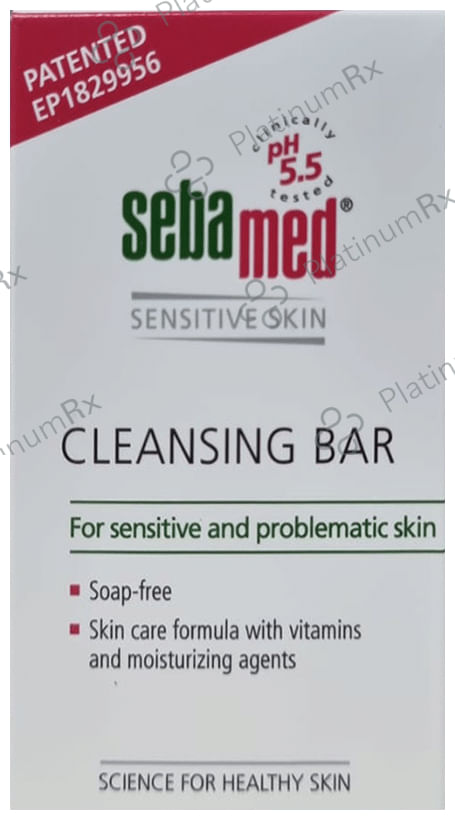Sebamed Cleansing Bar with Vitamins for Sensitive Skin Soap Free 100gm