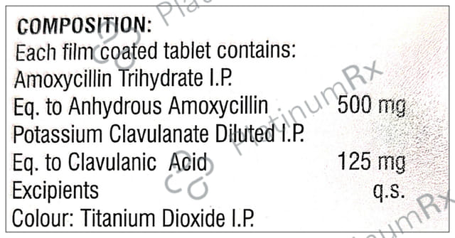 Antyclav 625 500/125mg Tablet 10s