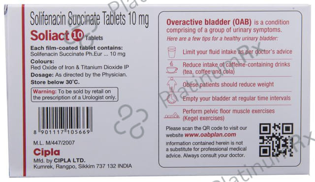 Soliact 10mg Tablet 15s