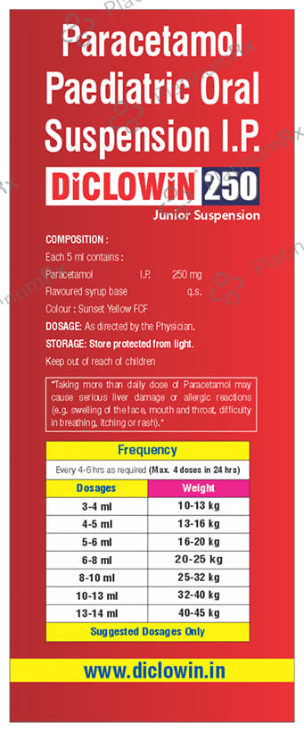 Diclowin 250mg Junior Oral Suspension 60ml