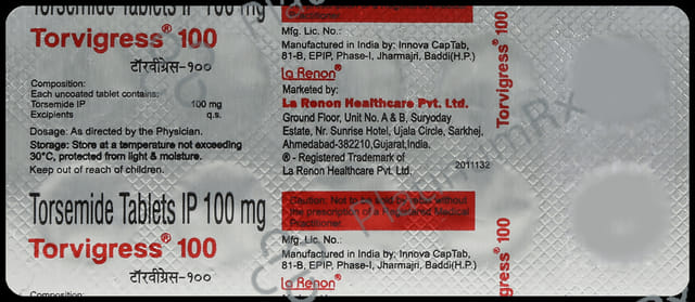 Torvigress 100mg Tablet 10s