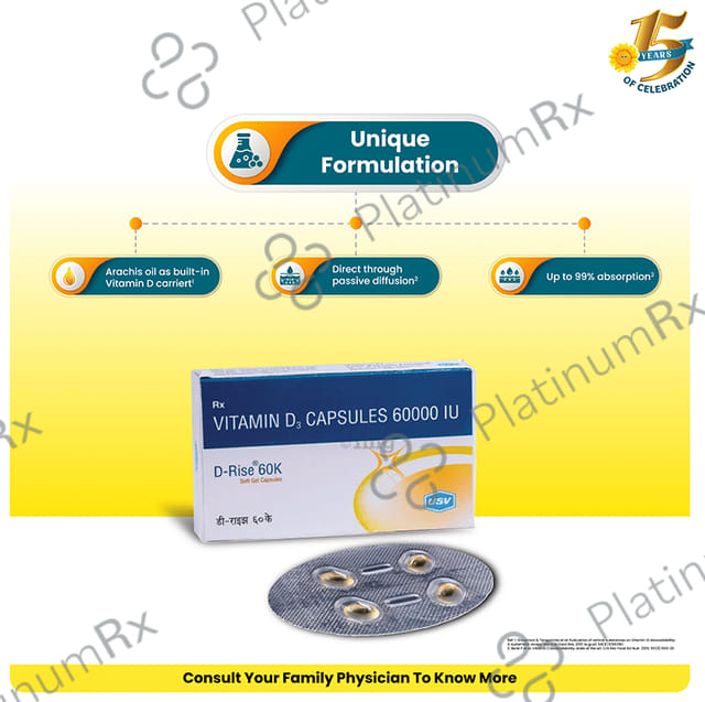 D Rise 60000IU Granules 1gm