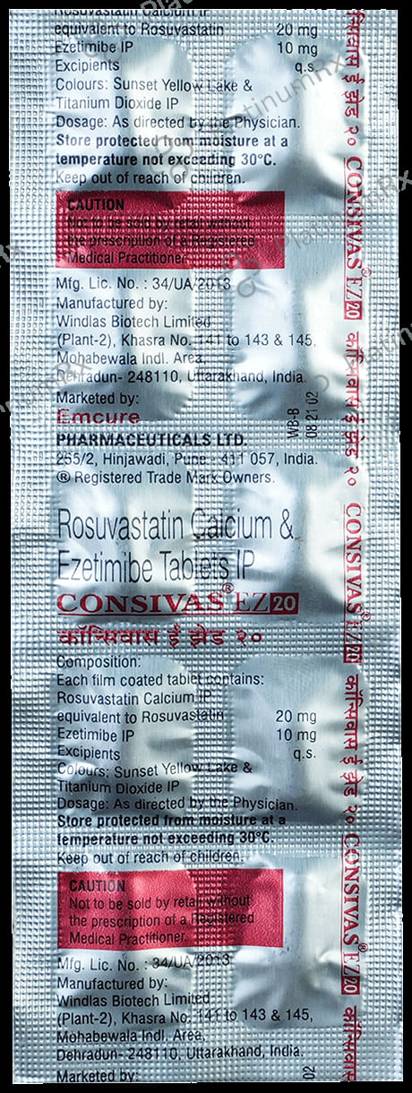 Consivas EZ 10/20mg Tablet 10s