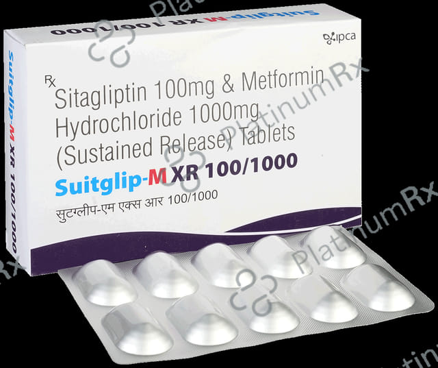 Suitglip M XR 100/1000 Tablet