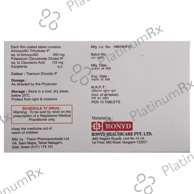Ronclav 625 Tablet