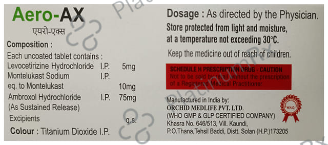 Aero AX 75/5/10mg Tablet SR 10s
