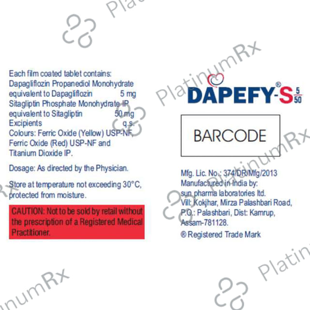 Dapefy S 5/50mg Tablet 15s