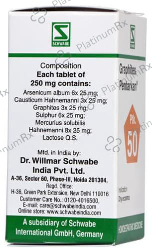 Dr Willmar Schwabe India Graphites Pentarkan Ptk 50 Tablet