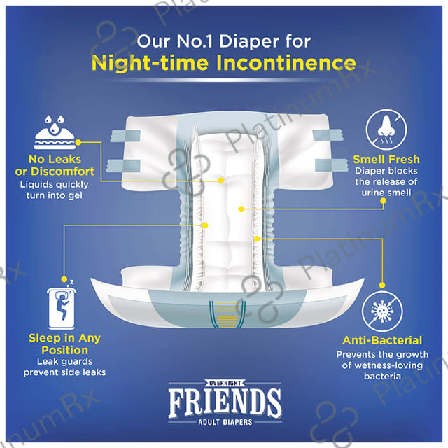 Friends Overnight Adult Diaper Medium 10s