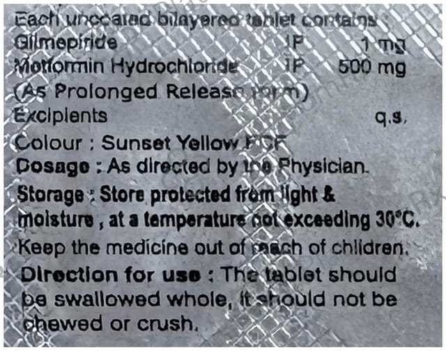 Dayglim M 1/500mg Tablet PR 10s