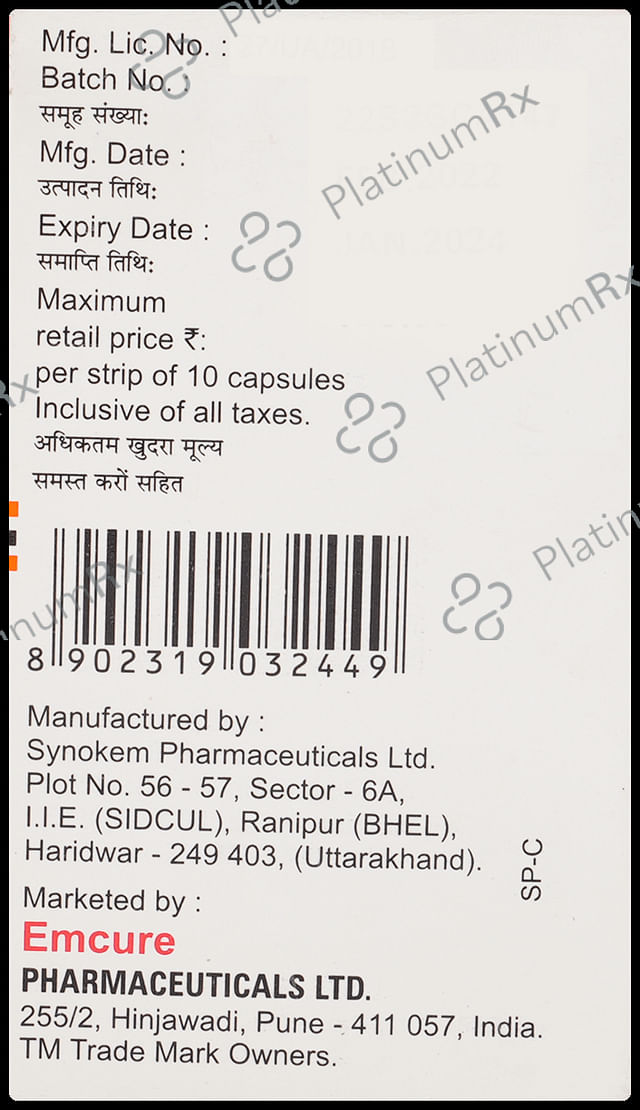 Atorec CV 20/75mg Capsule 10s