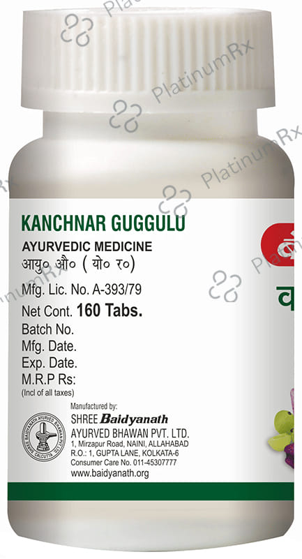 Baidyanath Kanchnar Guggulu Tablet for Thyroid Health 160 tablets