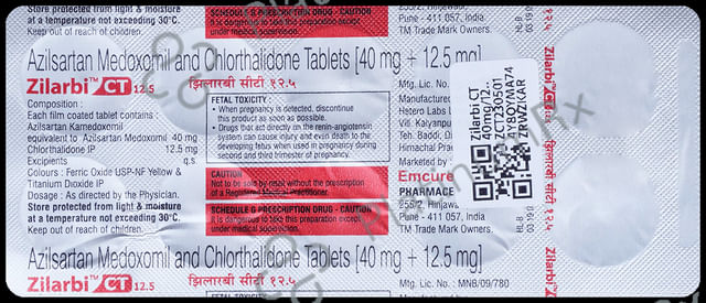 Zilarbi CT 40/12.5mg Tablet 10s