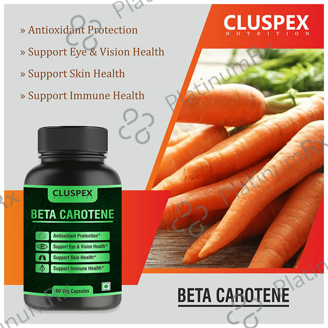 Cluspex Nutrition Beta Carotene 25000IU Veg Capsule 60s