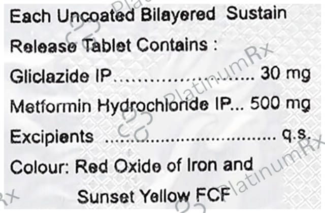 Carryl M 30/500mg Tablet SR 10s