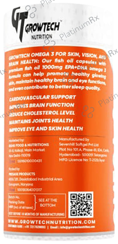 Grow Tech Nutrition Omega 3 Fish Oil Softgel 60s