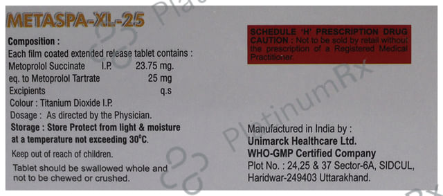 Metaspa-XL 25 Tablet ER