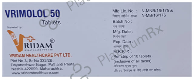 Vrimolol 50 Tablet ER