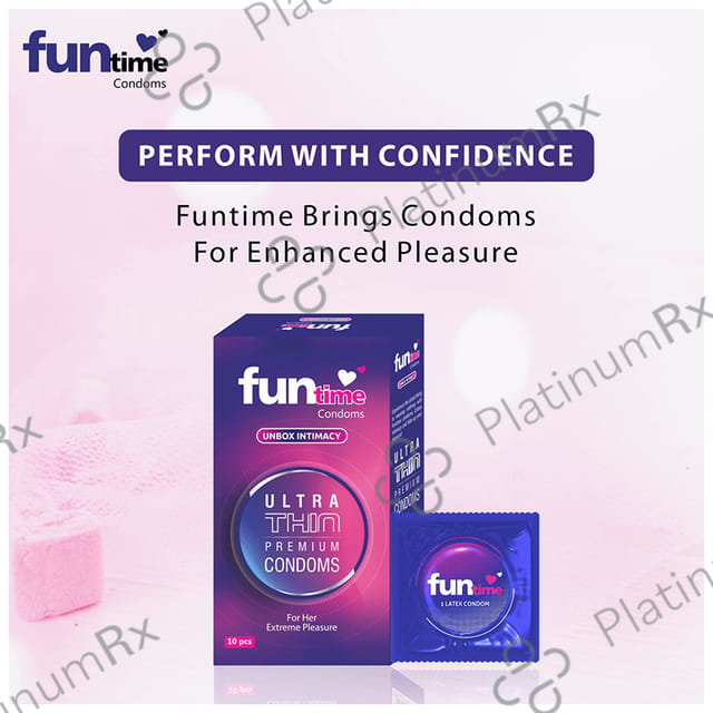 Funtime Ultra Thin Premium Flavour Condom 10s