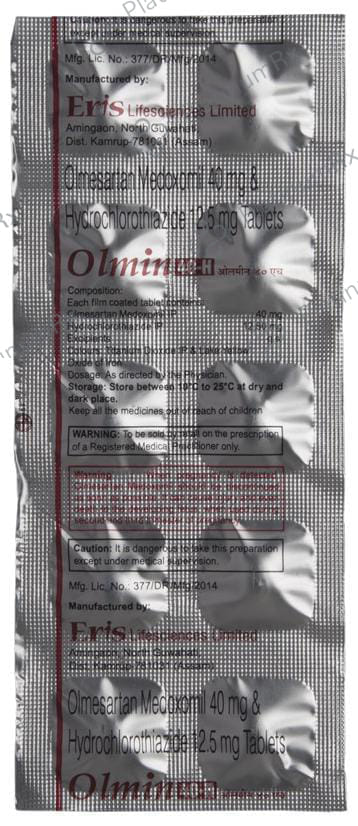 Olmin 40 H 12.5/40mg Tablet 10s