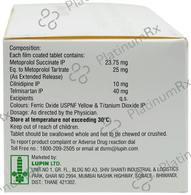 Dilnip TM 10/25/40mg Tablet ER 10s