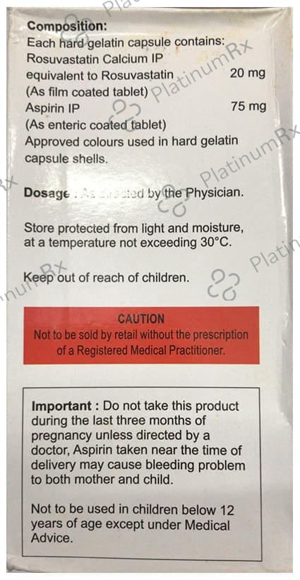 Rosutor A 20/75mg Capsule 20s