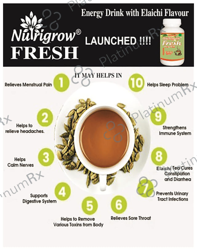 Nutrigrow Fresh Energy Drink Elaichi