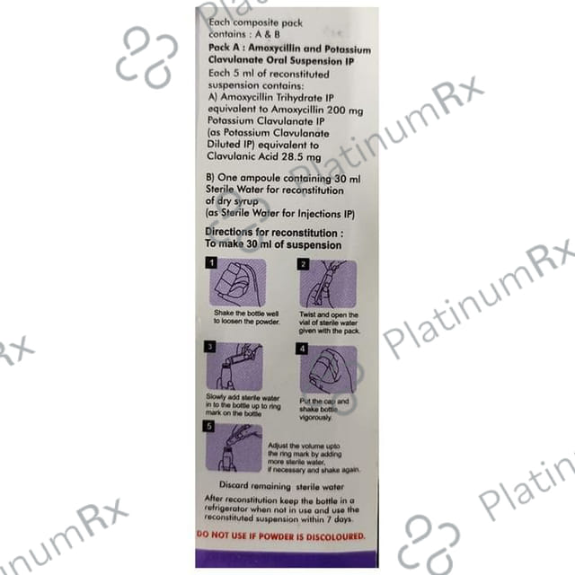 Erox CV 200/28.5mg Dry Syrup 30ml