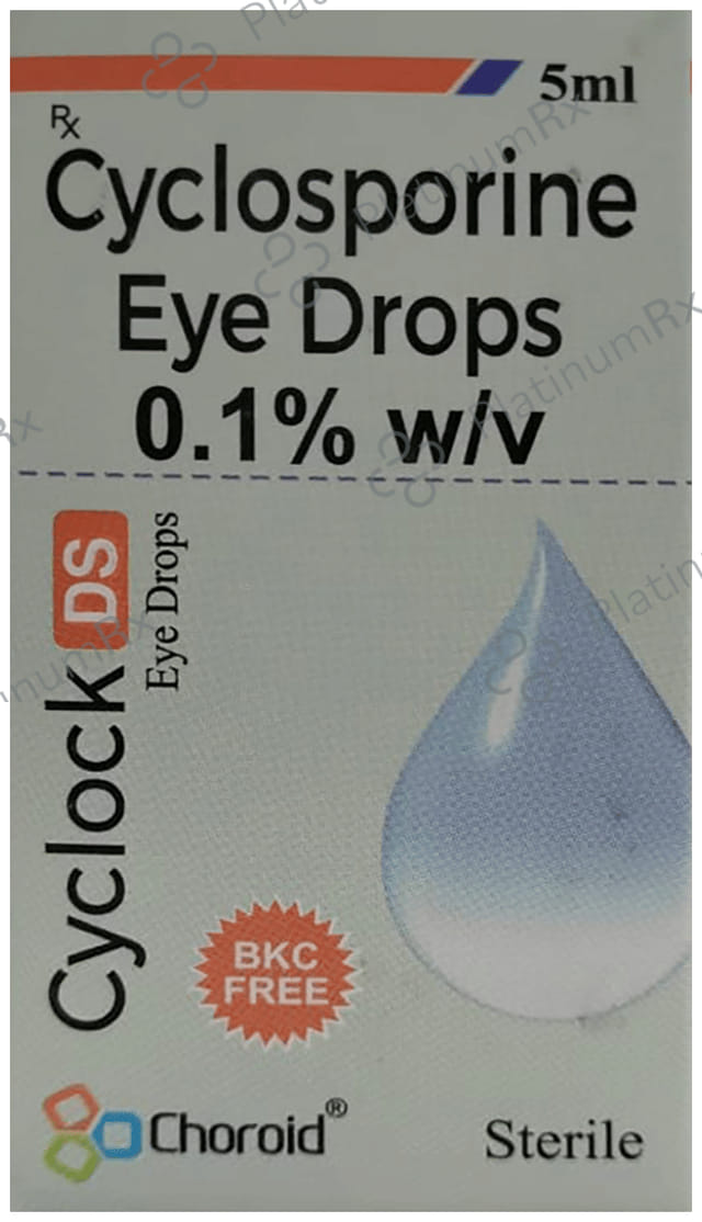 Cyclock 0.1% DS Eye Drop BKC Free 5ml