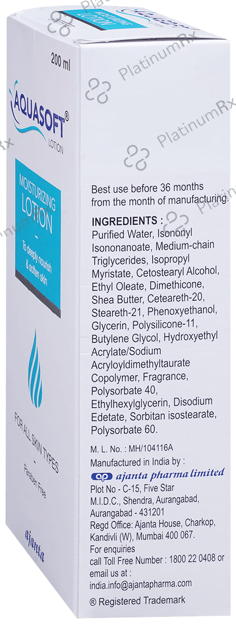 Aquasoft Moisturising Lotion 200ml