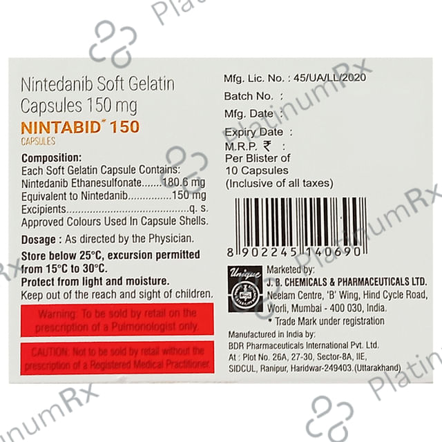 Nintabid 150mg Capsule