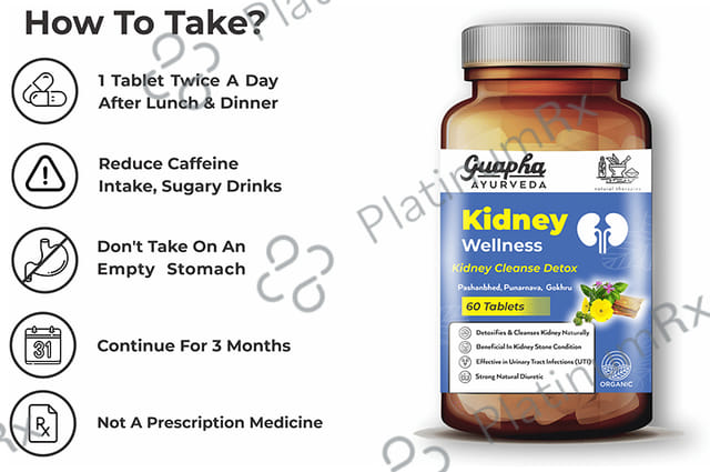 Guapha Ayurveda Kidney Wellness Tablet