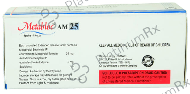 Metabloc AM 25mg Tablet 10s