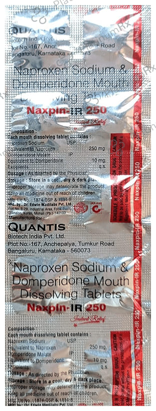 Naxpin IR 250/10mg Tablet 10s