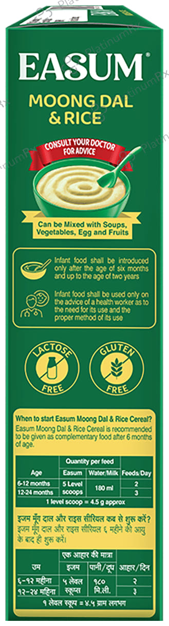 Easum Baby Cereal Rice & Moong Dal Powder 400gm