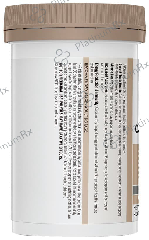 Swisse Ultiboost Vegan Calcium + Vitamin D - Tablet for Healthy Bones & Muscles