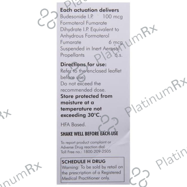 Budamate 100/6mcg Transhaler 120MDI