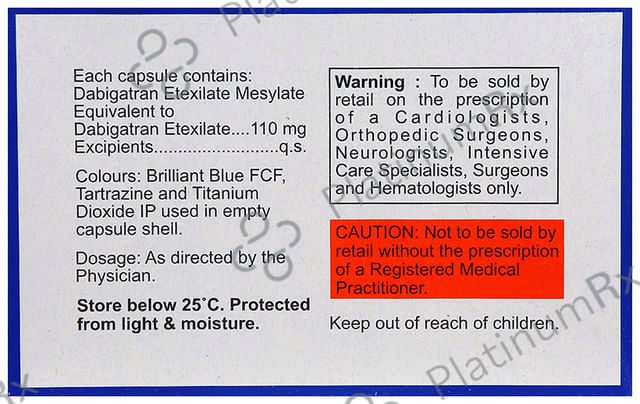 Dabiclot 110mg Capsule 10s