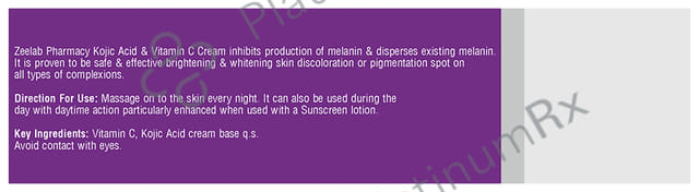 Zee Laboratories Kojic Acid & Vitamin C Cream