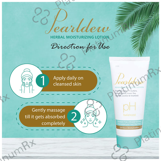 Pearldew Herbal Moisturizing Lotion (100gm Each) 3 Tubes