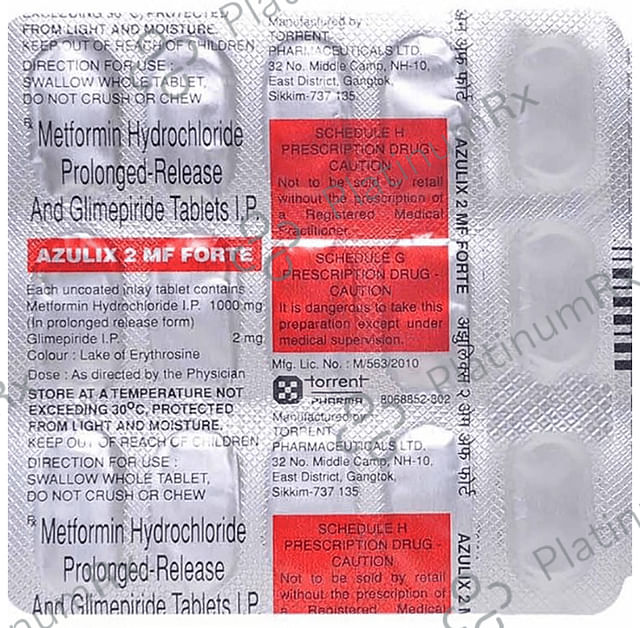 Azulix 2 MF Forte 2/1000mg Tablet PR 15s