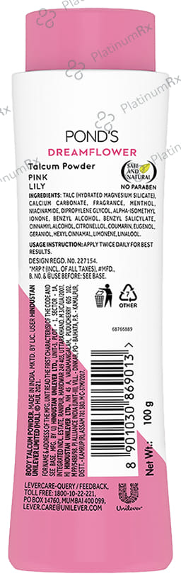 Pond's Magic Freshness Talc Powder Dreamflower Pink Lily