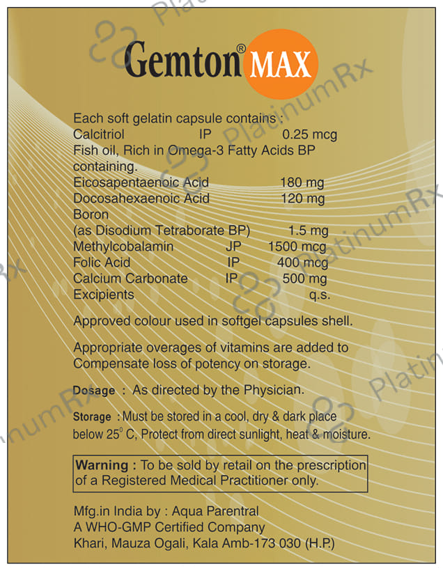 Gemton Max Softgel Capsule