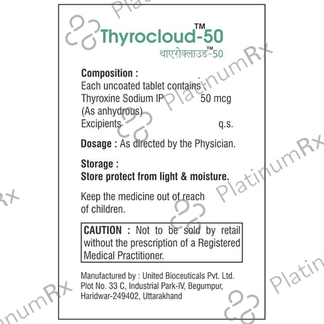 Thyrocloud 50 Tablet