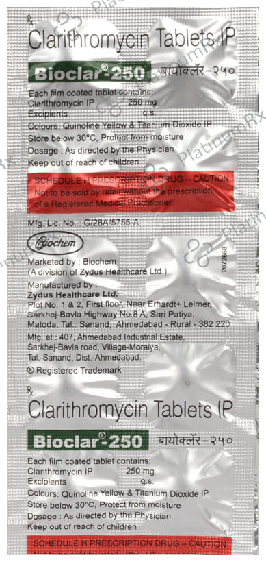 Bioclar 250mg Tablet 10s