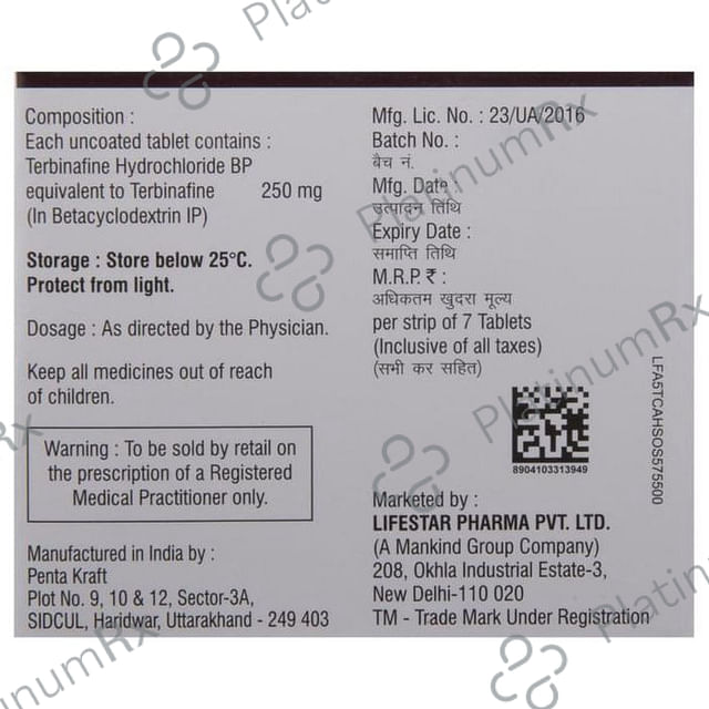 Terbinaforce 250mg Tablet 7s