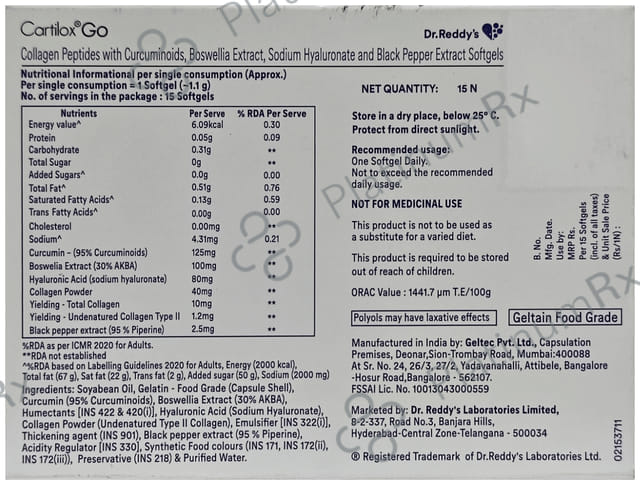 Cartilox GO Capsule 15s