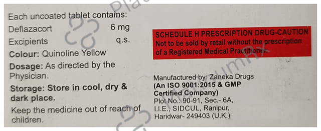 Zicort 6 Tablet 10 tablets Tablet Aziva Laboratories Pvt Ltd