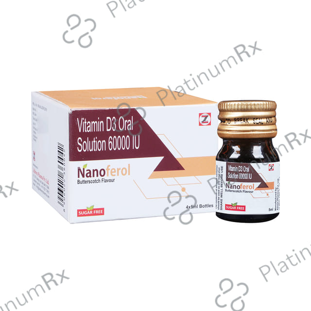Nanoferol 60k Butterscotch Flavour Sugar Free Oral Solution 5ml
