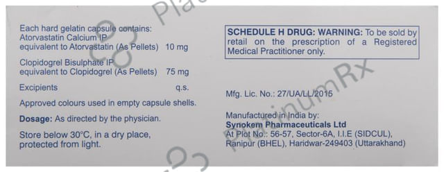 Storvas CV 10/75mg Capsule 10s